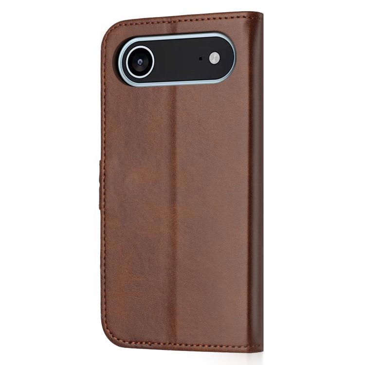 For iPhone Air Embossed Happy Cat Pattern Flip Leather Phone Case(Brown) - iPhone Air Cases by buy2fix | Online Shopping UK | buy2fix
