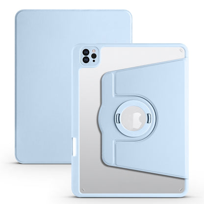 For iPad Pro 11 2022 / Air 10.9 2022 Acrylic 360 Rotation Detachable Leather Tablet Case(Ice Blue) - iPad Pro 11 (2022/2021) Cases by buy2fix | Online Shopping UK | buy2fix