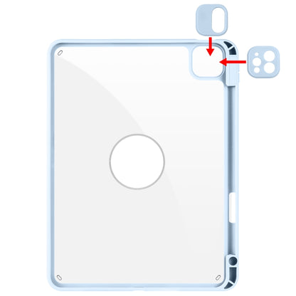 For iPad Pro 11 2022 / Air 10.9 2022 Acrylic 360 Rotation Detachable Leather Tablet Case(Ice Blue) - iPad Pro 11 (2022/2021) Cases by buy2fix | Online Shopping UK | buy2fix