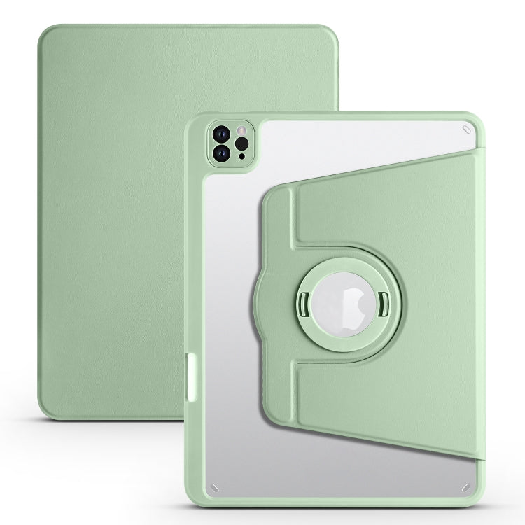 For iPad Pro 11 2022 / Air 10.9 2022 Acrylic 360 Rotation Detachable Leather Tablet Case(Green) - iPad Pro 11 (2022/2021) Cases by buy2fix | Online Shopping UK | buy2fix