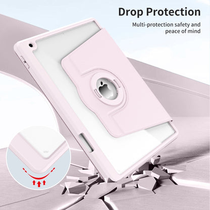 For iPad Pro 10.2 2021/2020/2019 Acrylic 360 Rotation Detachable Leather Tablet Case(Sand Pink) - iPad 10.2 Cases by buy2fix | Online Shopping UK | buy2fix