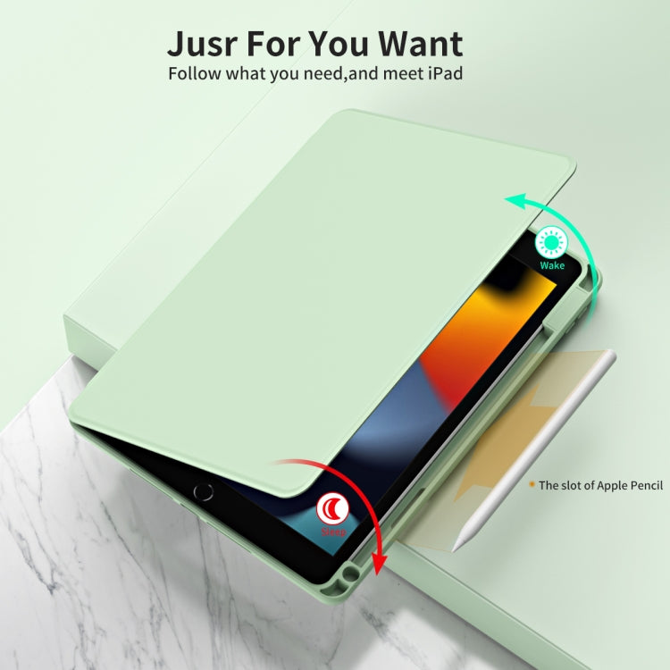 For iPad Pro 10.2 2021/2020/2019 Acrylic 360 Rotation Detachable Leather Tablet Case(Green) - iPad 10.2 Cases by buy2fix | Online Shopping UK | buy2fix