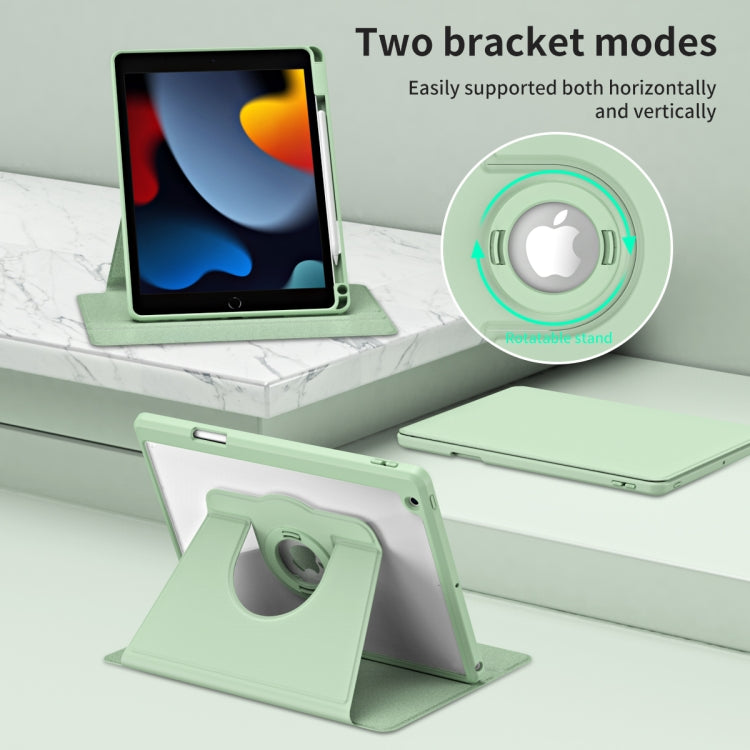 For iPad Pro 10.2 2021/2020/2019 Acrylic 360 Rotation Detachable Leather Tablet Case(Green) - iPad 10.2 Cases by buy2fix | Online Shopping UK | buy2fix