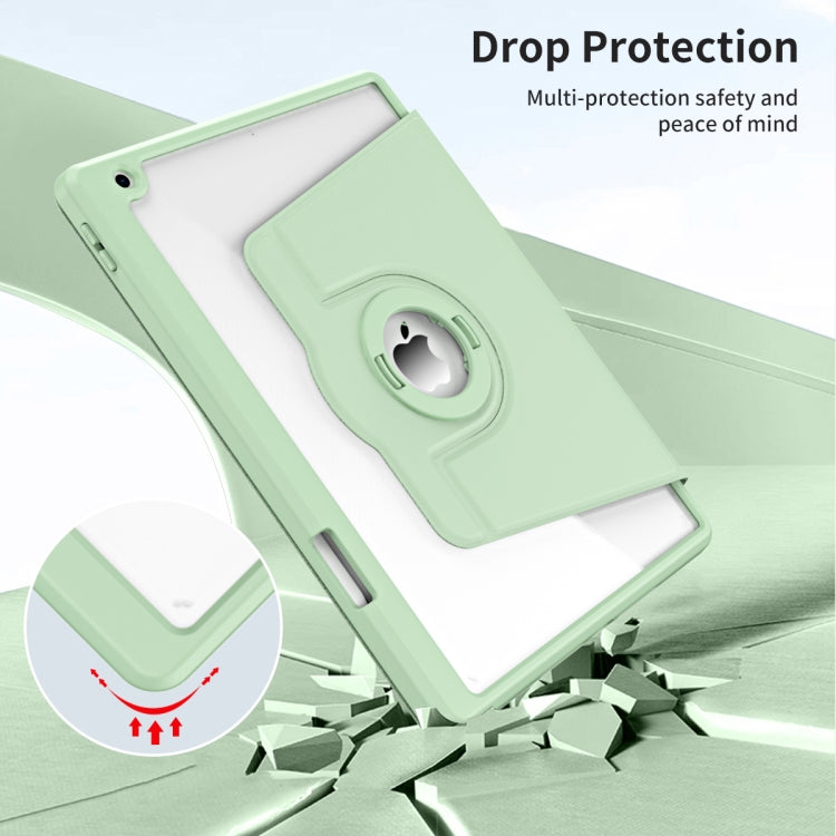 For iPad Pro 10.2 2021/2020/2019 Acrylic 360 Rotation Detachable Leather Tablet Case(Green) - iPad 10.2 Cases by buy2fix | Online Shopping UK | buy2fix