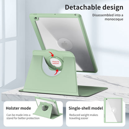 For iPad Pro 10.2 2021/2020/2019 Acrylic 360 Rotation Detachable Leather Tablet Case(Green) - iPad 10.2 Cases by buy2fix | Online Shopping UK | buy2fix