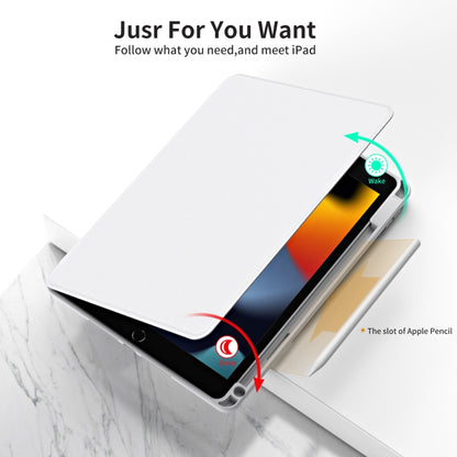 For iPad Pro 10.2 2021/2020/2019 Acrylic 360 Rotation Detachable Leather Tablet Case(Grey) - iPad 10.2 Cases by buy2fix | Online Shopping UK | buy2fix