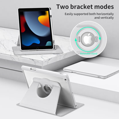 For iPad Pro 10.2 2021/2020/2019 Acrylic 360 Rotation Detachable Leather Tablet Case(Grey) - iPad 10.2 Cases by buy2fix | Online Shopping UK | buy2fix