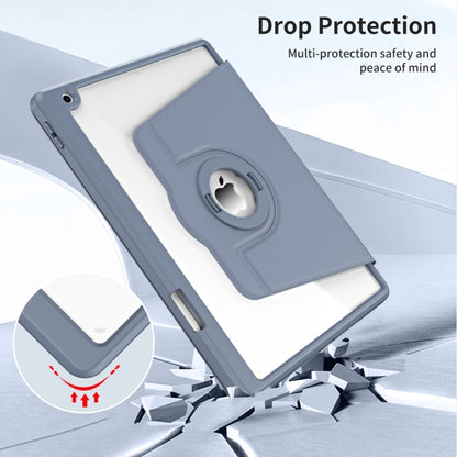 For iPad Pro 10.2 2021/2020/2019 Acrylic 360 Rotation Detachable Leather Tablet Case(Lavender Purple) - iPad 10.2 Cases by buy2fix | Online Shopping UK | buy2fix