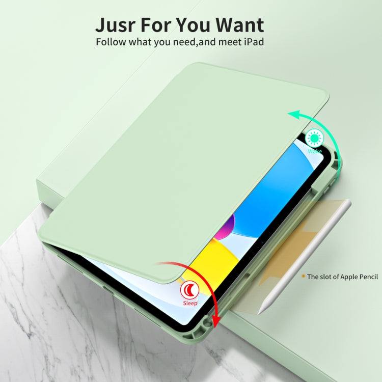 For iPad 2025 / 2022 Acrylic 360 Rotation Detachable Leather Tablet Case(Green) - iPad 2025 / 2022 Cases by buy2fix | Online Shopping UK | buy2fix