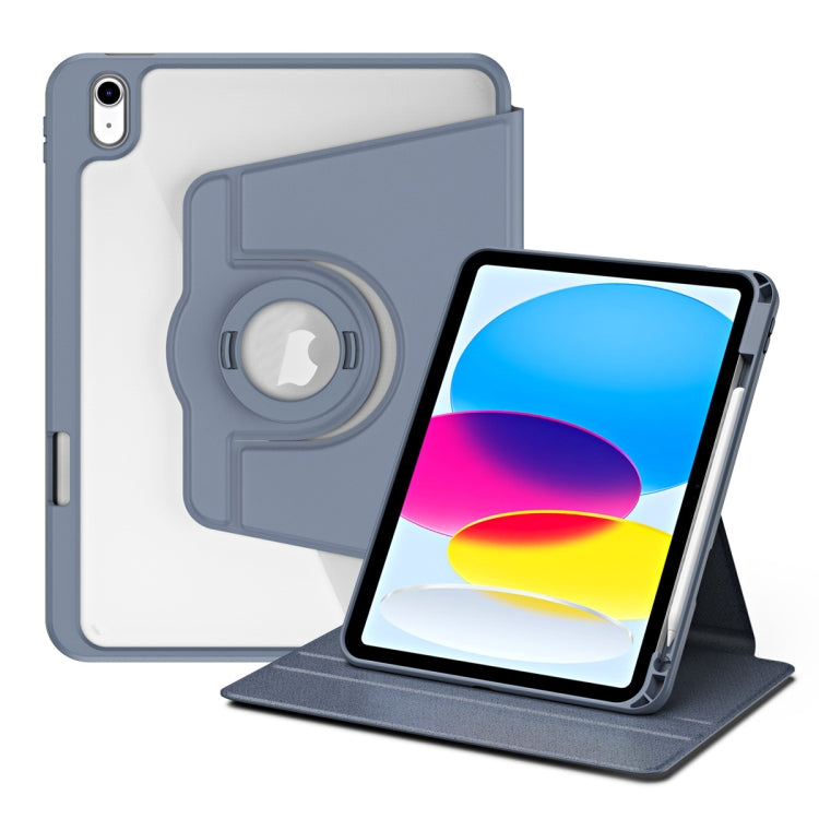 For iPad 2025 / 2022 Acrylic 360 Rotation Detachable Leather Tablet Case(Lavender Purple) - iPad 2025 / 2022 Cases by buy2fix | Online Shopping UK | buy2fix