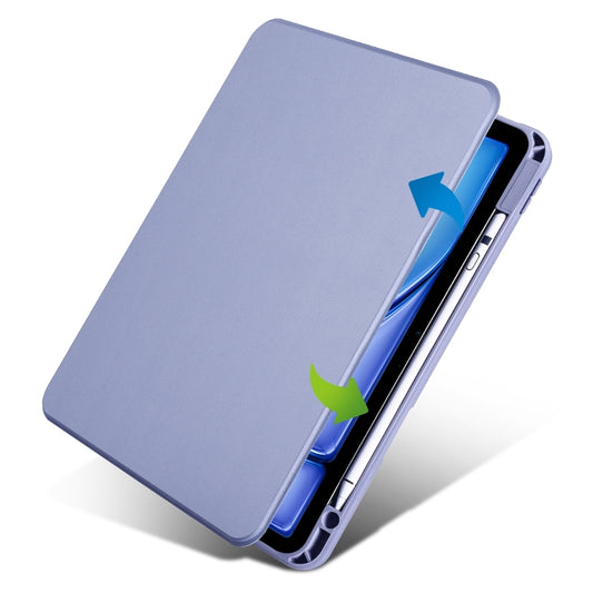 For iPad Air 13 2025 / 2024 Acrylic 360 Rotation Detachable Leather Tablet Case(Lavender Purple) by buy2fix