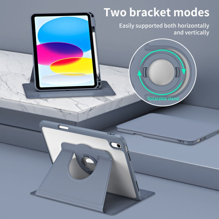 For iPad Air 11 2025 / 2024 Acrylic 360 Rotation Detachable Leather Tablet Case(Lavender Purple) by buy2fix