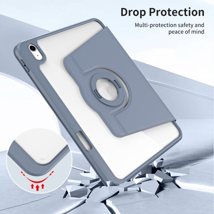 For iPad Air 11 2025 / 2024 Acrylic 360 Rotation Detachable Leather Tablet Case(Lavender Purple) by buy2fix