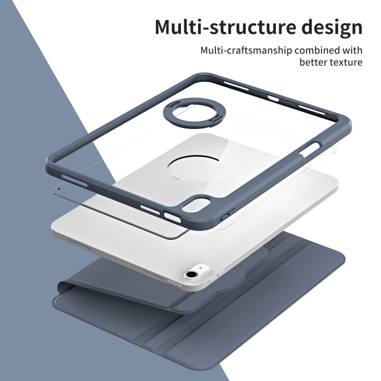 For iPad Air 11 2025 / 2024 Acrylic 360 Rotation Detachable Leather Tablet Case(Lavender Purple) by buy2fix