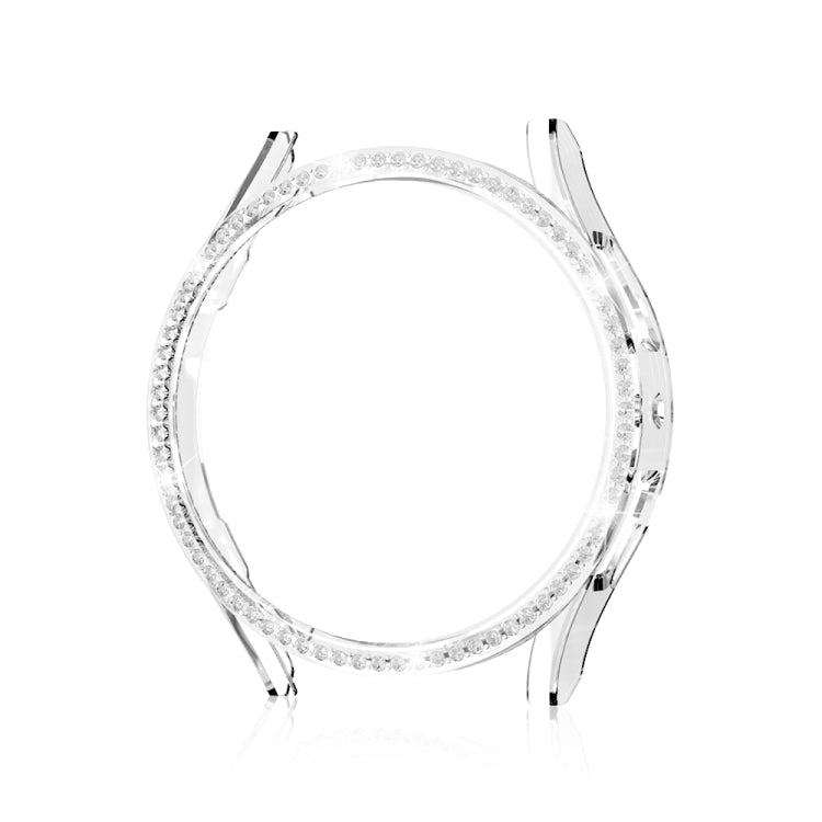 For Samsung Galaxy Watch 6 44mm Diamond Hollow PC Watch Protective Case(Transparent) - Watch Cases by buy2fix | Online Shopping UK | buy2fix