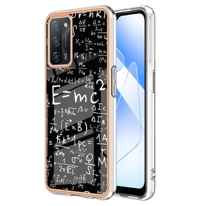 For OPPO A55 5G / A53s 5G / A54 4G Electroplating Marble Dual-side IMD Phone Case(Equation) by buy2fix