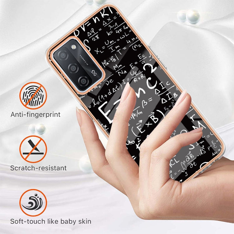 For OPPO A55 5G / A53s 5G / A54 4G Electroplating Marble Dual-side IMD Phone Case(Equation) by buy2fix