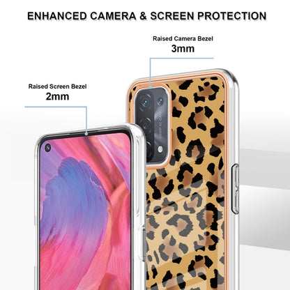 For OPPO A74 / A93 5G / A54 5G / A93s 5G Electroplating Marble Dual-side IMD Phone Case(Leopard Print) by buy2fix