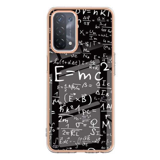 For OPPO A74 / A93 5G / A54 5G / A93s 5G Electroplating Marble Dual-side IMD Phone Case(Equation) by buy2fix
