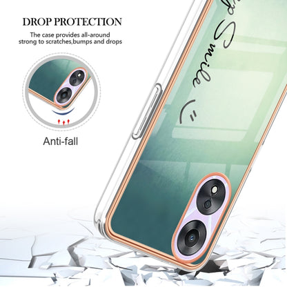 For OPPO A78 / A58 Electroplating Marble Dual-side IMD Phone Case(Smile) by buy2fix