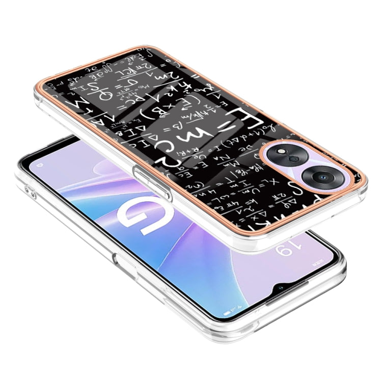 For OPPO A78 / A58 Electroplating Marble Dual-side IMD Phone Case(Equation) by buy2fix