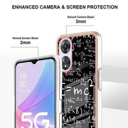 For OPPO A78 / A58 Electroplating Marble Dual-side IMD Phone Case(Equation) by buy2fix