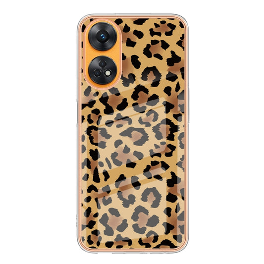 For OPPO Reno8 T 4G Electroplating Marble Dual-side IMD Phone Case(Leopard Print) by buy2fix