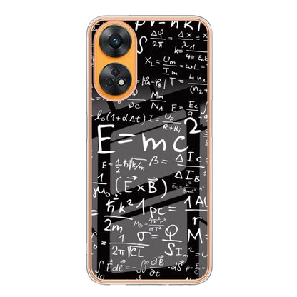 For OPPO Reno8 T 4G Electroplating Marble Dual-side IMD Phone Case(Equation) - OPPO Cases by buy2fix | Online Shopping UK | buy2fix