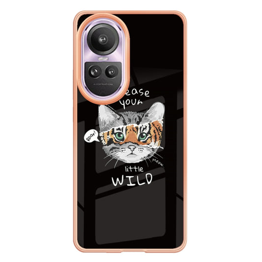 For OPPO Reno10 Pro 5G Global Electroplating Marble Dual-side IMD Phone Case(Natural Growth) by buy2fix