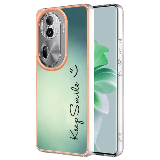 For OPPO Reno11 Pro 5G Global Electroplating Marble Dual-side IMD Phone Case(Smile) - Reno11 Pro Cases by buy2fix | Online Shopping UK | buy2fix