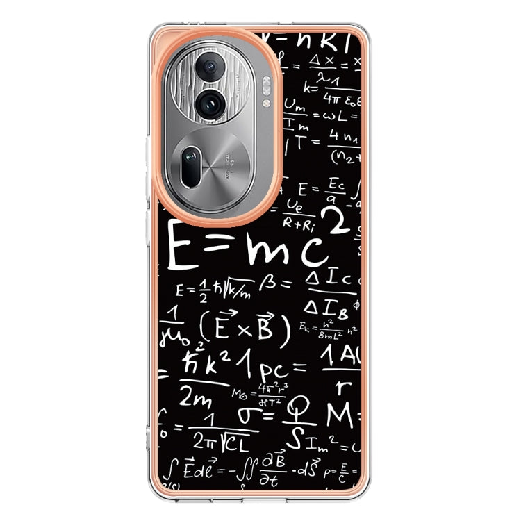 For OPPO Reno11 Pro 5G Global Electroplating Marble Dual-side IMD Phone Case(Equation) - Reno11 Pro Cases by buy2fix | Online Shopping UK | buy2fix