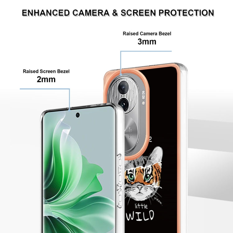 For OPPO Reno11 Pro 5G Global Electroplating Marble Dual-side IMD Phone Case(Natural Growth) - Reno11 Pro Cases by buy2fix | Online Shopping UK | buy2fix