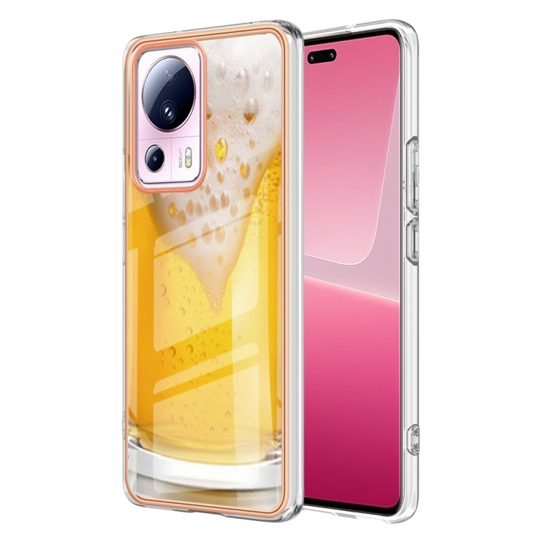 For Xiaomi 13 Lite 5G Electroplating Marble Dual-side IMD Phone Case(Draft Beer) - 13 Lite Cases by buy2fix | Online Shopping UK | buy2fix