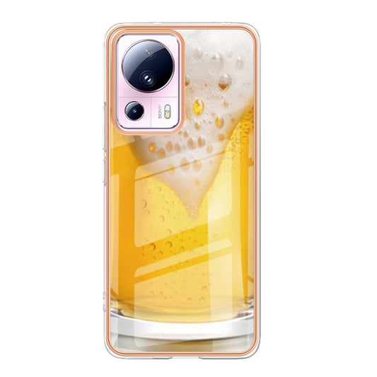 For Xiaomi 13 Lite 5G Electroplating Marble Dual-side IMD Phone Case(Draft Beer) by buy2fix