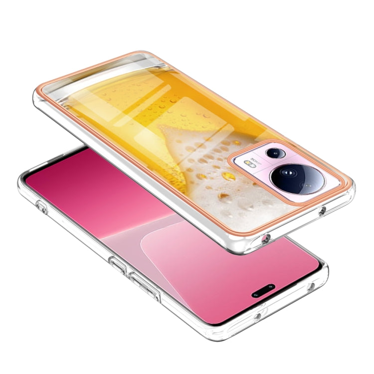 For Xiaomi 13 Lite 5G Electroplating Marble Dual-side IMD Phone Case(Draft Beer) - 13 Lite Cases by buy2fix | Online Shopping UK | buy2fix