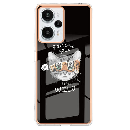 For Xiaomi Poco F5 / Redmi Note 12 Turbo Electroplating Marble Dual-side IMD Phone Case(Natural Growth) - Xiaomi Cases by buy2fix | Online Shopping UK | buy2fix