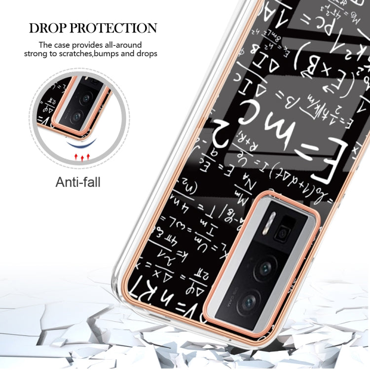 For Xiaomi Poco F5 Pro 5G / Redmi K60 Electroplating Marble Dual-side IMD Phone Case(Equation) - Xiaomi Cases by buy2fix | Online Shopping UK | buy2fix