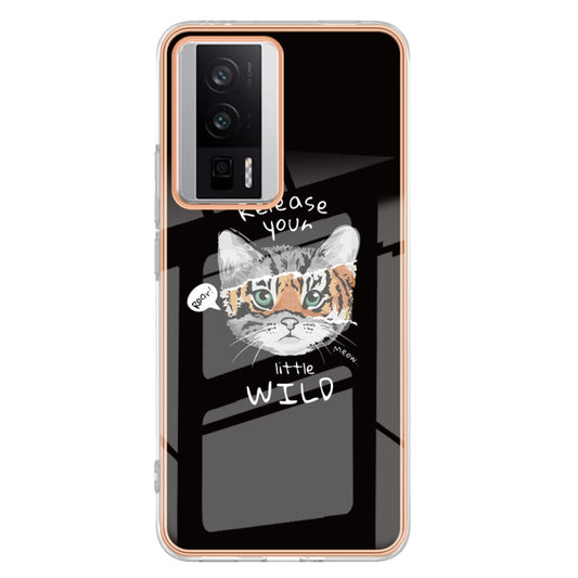 For Xiaomi Poco F5 Pro 5G / Redmi K60 Electroplating Marble Dual-side IMD Phone Case(Natural Growth) by buy2fix