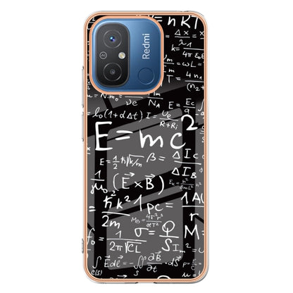 For Xiaomi Redmi 12C / 11A 4G Electroplating Marble Dual-side IMD Phone Case(Equation) - Xiaomi Cases by buy2fix | Online Shopping UK | buy2fix