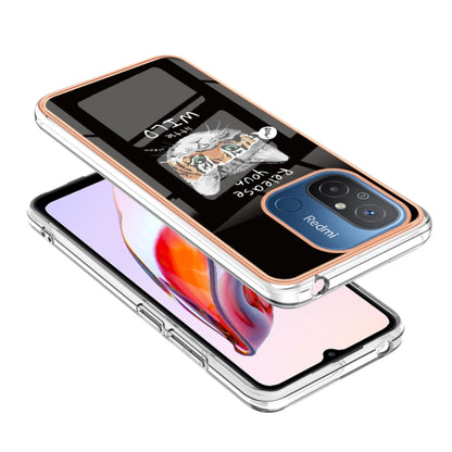 For Xiaomi Redmi 12C / 11A 4G Electroplating Marble Dual-side IMD Phone Case(Natural Growth) by buy2fix