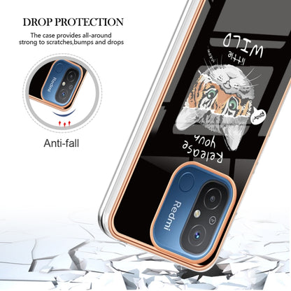 For Xiaomi Redmi 12C / 11A 4G Electroplating Marble Dual-side IMD Phone Case(Natural Growth) by buy2fix