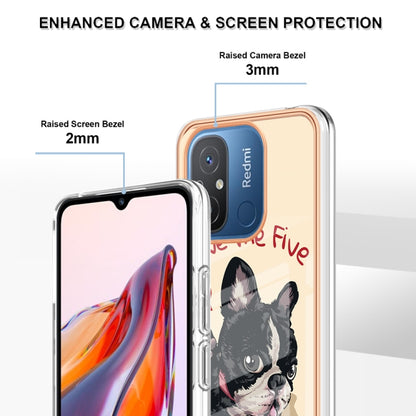 For Xiaomi Redmi 12C / 11A 4G Electroplating Marble Dual-side IMD Phone Case(Lucky Dog) by buy2fix