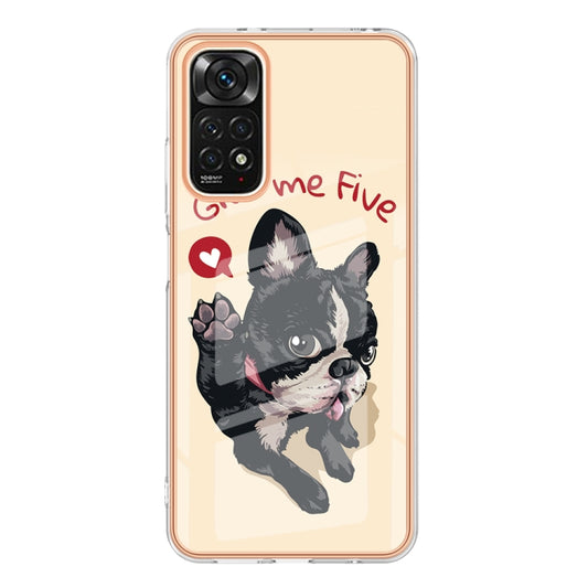 For Xiaomi Redmi Note 11s / Note 11 4G Electroplating Marble Dual-side IMD Phone Case(Lucky Dog) by buy2fix