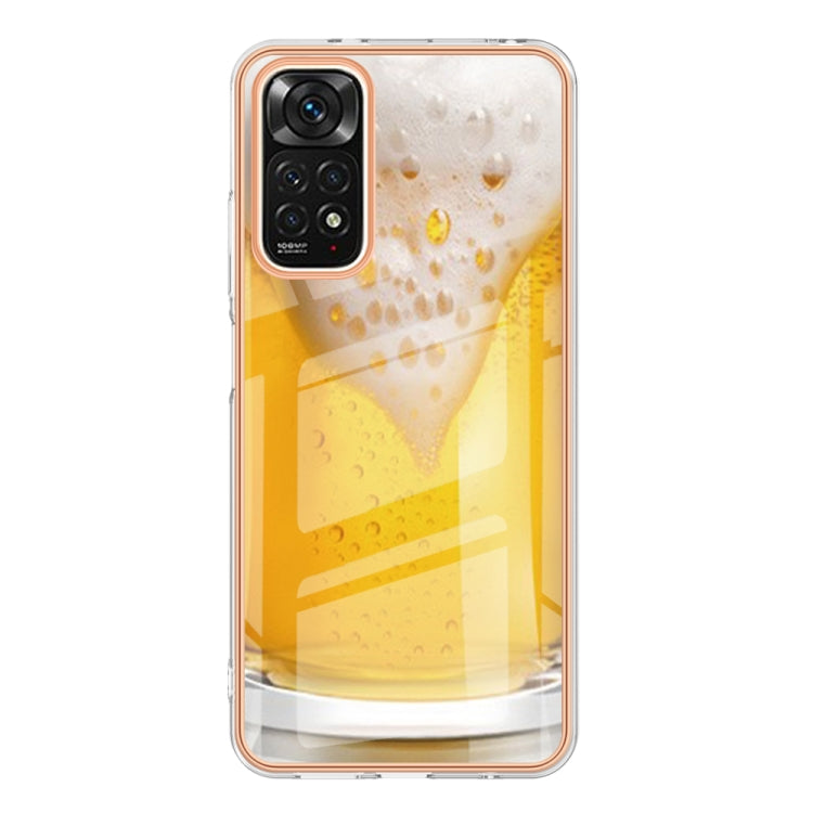 For Xiaomi Redmi Note 11s / Note 11 4G Electroplating Marble Dual-side IMD Phone Case(Draft Beer) by buy2fix