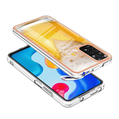 For Xiaomi Redmi Note 11s / Note 11 4G Electroplating Marble Dual-side IMD Phone Case(Draft Beer) by buy2fix