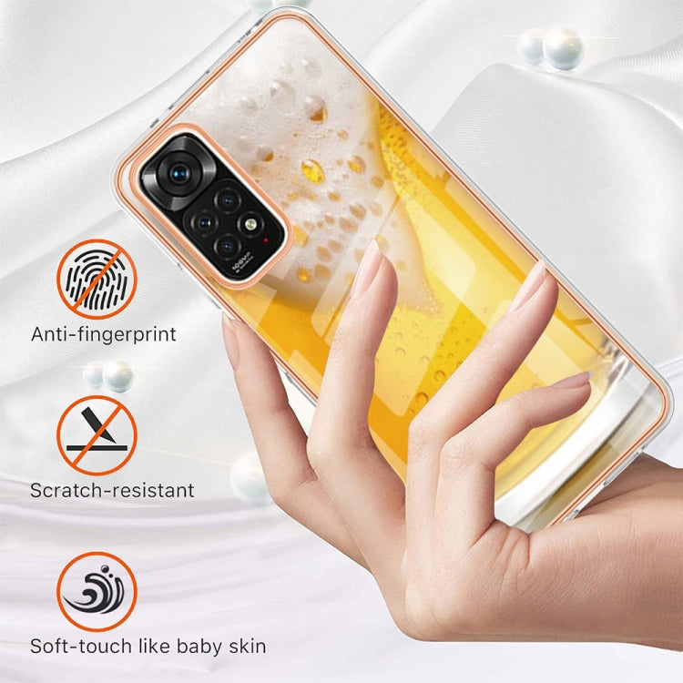 For Xiaomi Redmi Note 11s / Note 11 4G Electroplating Marble Dual-side IMD Phone Case(Draft Beer) by buy2fix