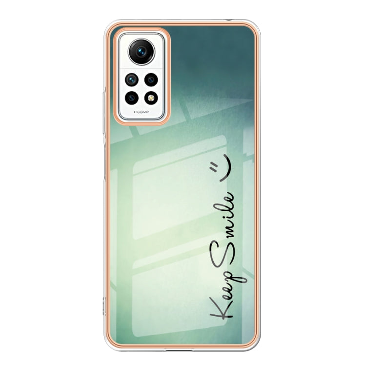 For Xiaomi Redmi Note 12 Pro 4G Global Electroplating Marble Dual-side IMD Phone Case(Smile) - Xiaomi Cases by buy2fix | Online Shopping UK | buy2fix