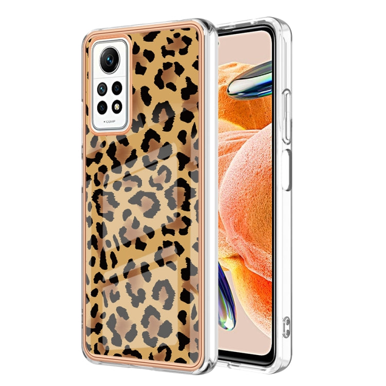 For Xiaomi Redmi Note 12 Pro 4G Global Electroplating Marble Dual-side IMD Phone Case(Leopard Print) - Xiaomi Cases by buy2fix | Online Shopping UK | buy2fix