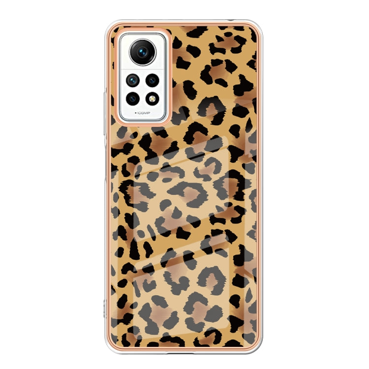 For Xiaomi Redmi Note 12 Pro 4G Global Electroplating Marble Dual-side IMD Phone Case(Leopard Print) - Xiaomi Cases by buy2fix | Online Shopping UK | buy2fix