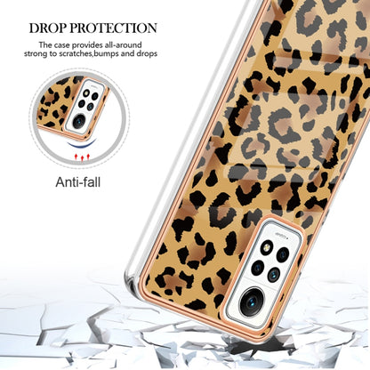 For Xiaomi Redmi Note 12 Pro 4G Global Electroplating Marble Dual-side IMD Phone Case(Leopard Print) - Xiaomi Cases by buy2fix | Online Shopping UK | buy2fix